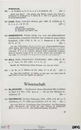 Wissenschaft (Nr. 201-293)