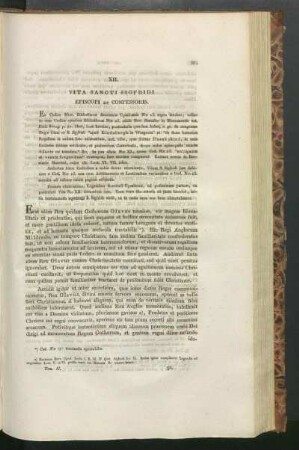 XII. Vita Sancti Sigfridi Episcopi Et Confessoris.