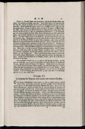 Tabula VI. Fortsetzung der Treppen mit hohlen und runden Stuffen.