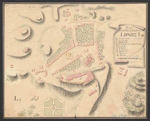Plan de la ville et chateau de Lipnitz