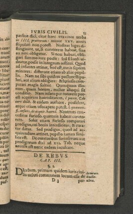 De Rebvs. Cap. III.