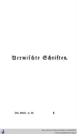 Vermischte Schriften