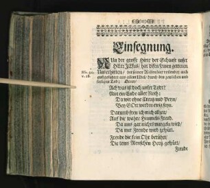 Einsegnung.