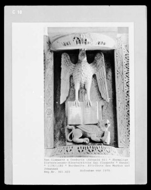Evangelistensymbole: Johannesadler und Markuslöwe