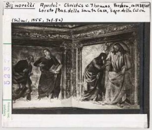 Luca Signorelli: Loreto, Basilica della Santa Casa, Sagr. della Cura, Christus und Thomas