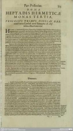 HEPTADIS HERMETICAE MONAS TERTIA,