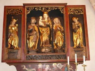 Spätgotischer Flügelaltar in der Kirche St. Peter und Paul in Detwang, Taubertal