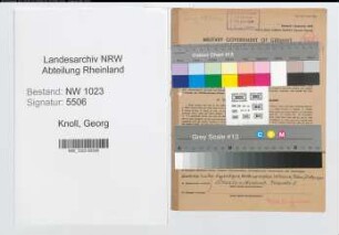 Entnazifizierung Georg Knoll , geb. 03.03.1915 (Zollassistent)
