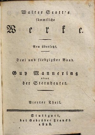 Guy Mannering oder der Sterndeuter, 4