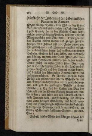 Rückkehr der Jüden aus den babylonischen Ländern in Canaan.