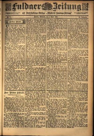 Erste Ausgabe vom Mittwoch, den 02. April 1902.