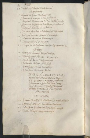 Winterhalbjahr 1556/1557. Rektorat Kilian Vogler