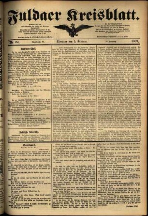 Ausgabe vom Dienstag, den 05. Februar 1907.