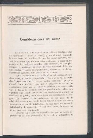 Consideraciones del autor