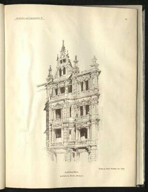 Architektur-Skizze. Architekt: L. Fiedler.