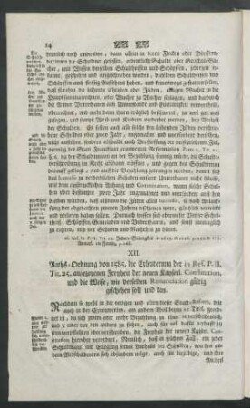 XII. Raths-Ordnung von 1585. ...