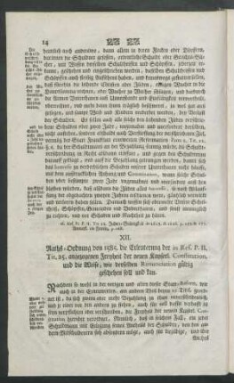 XII. Raths-Ordnung von 1585. ...
