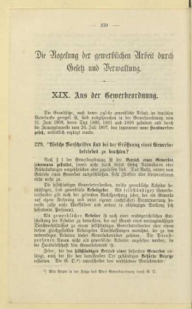 XIX. Aus der Gewerbeordnung