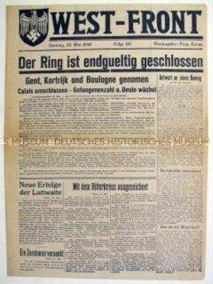 Illustrierte Kriegszeitung "West-Front" zum Krieg in Belgien