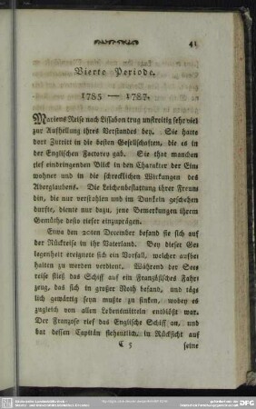 Vierte Periode. 1785 -1787
