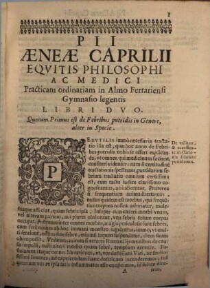 Libri duo de Febribus