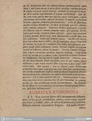 RUBRICA II. AETIOLOGICA.