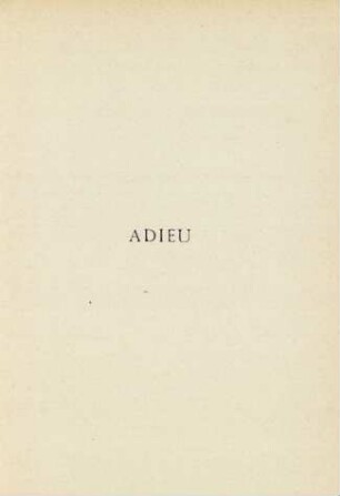 Adieu