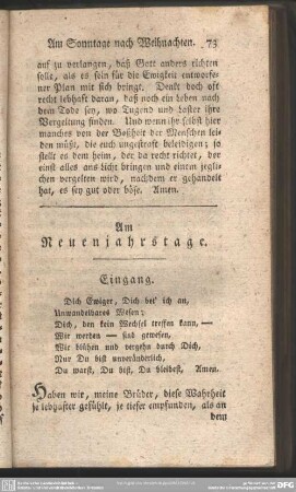Am Neuenjahrstage