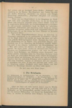 2. Die Brieftaube.