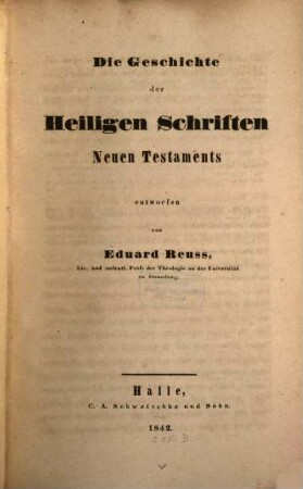 Die Geschichte der heiligen Schriften Neuen Testaments