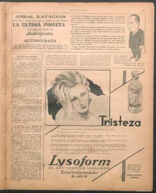 Anibal Ravagnan, autor de la novela corta que pública en este número "La última pirueta", hace para los lectores de Mundo Argentino su autobiografía