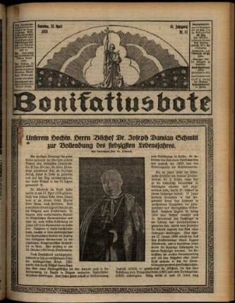 Erste Ausgabe vom Sonntag, den 22. April 1928.