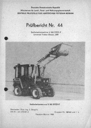 Stallarbeitsmaschine U 302 DTCE-IF