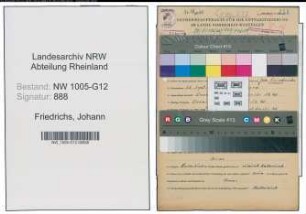 Entnazifizierung Johann Friedrichs , geb. 22.09.1906 (Elektriker)