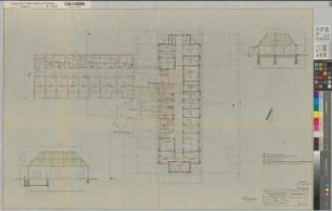 Münster (Münster) Um- und Erweiterungsbau der Augenklinik der Universität Vorentwurf Grundriß 2. Obergeschoß 1960 1 : 100 68 x 106 Pause Staatshochbauamt Münster Regierung Münster Nr. 33957