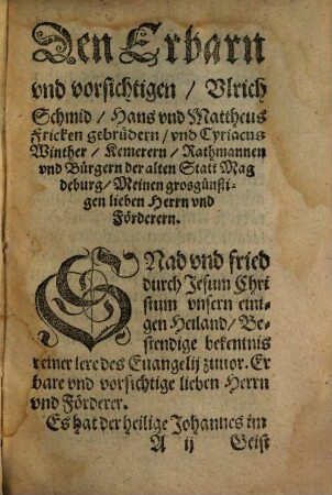 Synopsis, Oder Spiegel des Römischen Antichrists, durch den Geist des mundes Gottes offenbaret