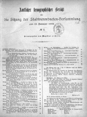 No. 2, 10. Januar 1889