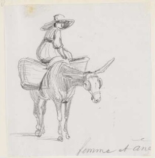 Femme et âne