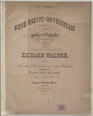 Eine Faust-Ouverture : für gr. Orchester