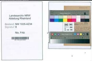 Entnazifizierung Fritz Nix , geb. 28.01.1914 ()