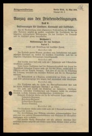 Aufbau der Reichswehr und Errichtung des Reichswehrministeriums