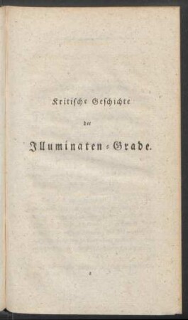 Kritische Geschichte der Illuminaten-Grade