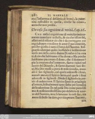 Che cosa sia cognitione di verità. Cap. 26.