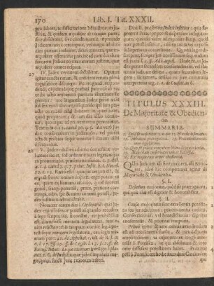 Titulus XXXIII. De Majoritate & Obedientia