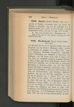 4190. Wackerbarth (August Joseph Ludwig Graf von)