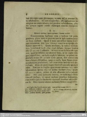 §. 3. Suturae apertae; hydrocephalus; hernia cerebri