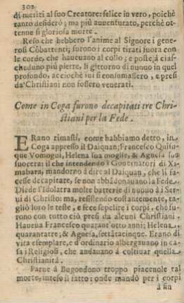 Come in Coga furono decapitati tre Christiani per la Fede