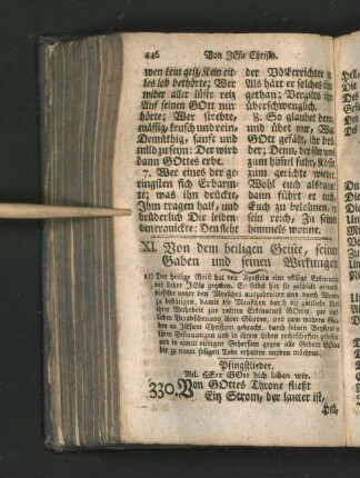 XI. Von dem heiligen Geiste, seinen Gaben und seinen Wirkungen.