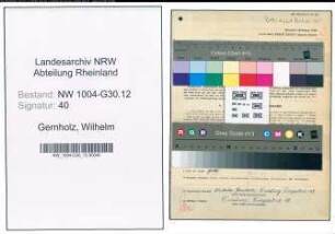 Entnazifizierung Wilhelm Gernholz , geb. 16.05.1909 (Matrose)