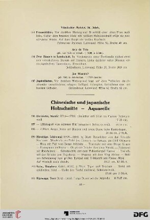 Chinesische und japanische Holzschnitte-Aquarelle (Nr. 186-214)